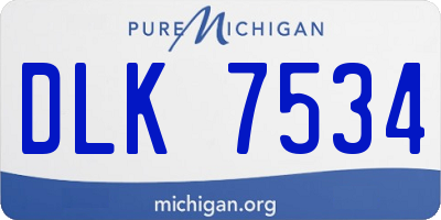 MI license plate DLK7534