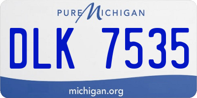 MI license plate DLK7535