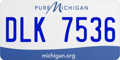 MI license plate DLK7536