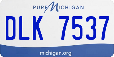 MI license plate DLK7537