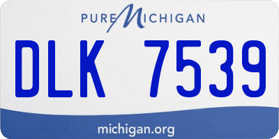 MI license plate DLK7539