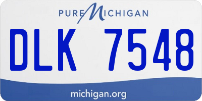 MI license plate DLK7548