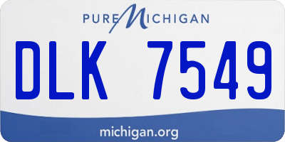 MI license plate DLK7549