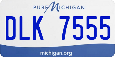 MI license plate DLK7555