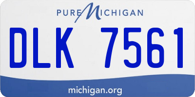 MI license plate DLK7561