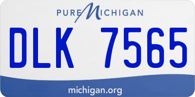 MI license plate DLK7565