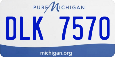 MI license plate DLK7570