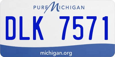 MI license plate DLK7571