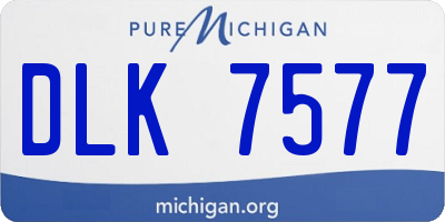 MI license plate DLK7577