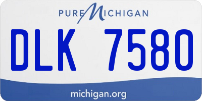 MI license plate DLK7580