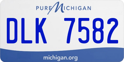 MI license plate DLK7582