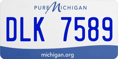 MI license plate DLK7589
