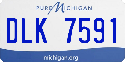 MI license plate DLK7591