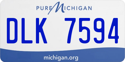MI license plate DLK7594