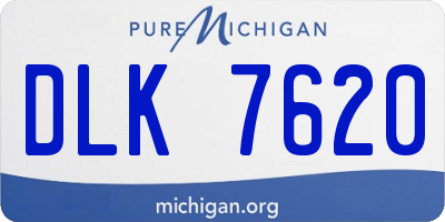 MI license plate DLK7620