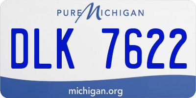 MI license plate DLK7622