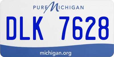 MI license plate DLK7628