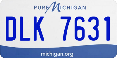 MI license plate DLK7631