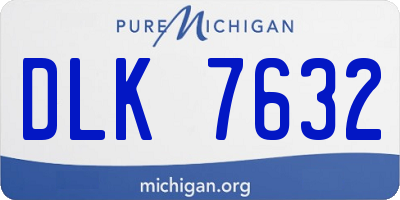 MI license plate DLK7632
