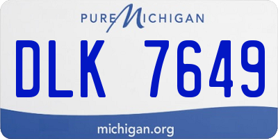 MI license plate DLK7649