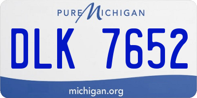 MI license plate DLK7652