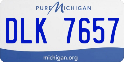 MI license plate DLK7657