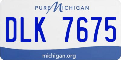 MI license plate DLK7675