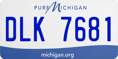 MI license plate DLK7681
