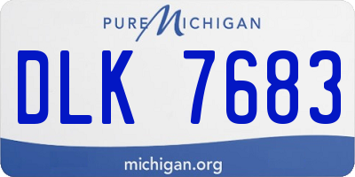 MI license plate DLK7683