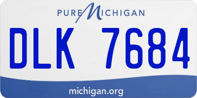 MI license plate DLK7684