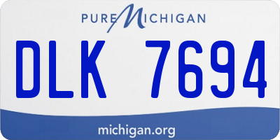 MI license plate DLK7694