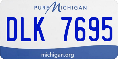 MI license plate DLK7695