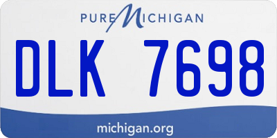 MI license plate DLK7698