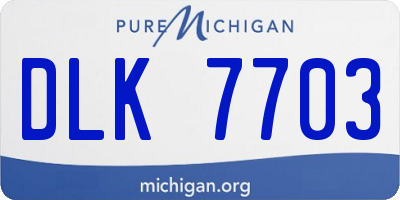 MI license plate DLK7703