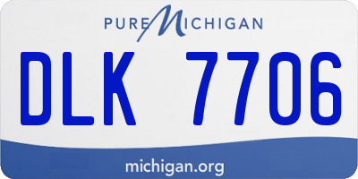 MI license plate DLK7706