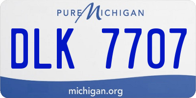 MI license plate DLK7707