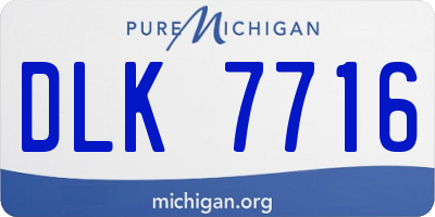 MI license plate DLK7716