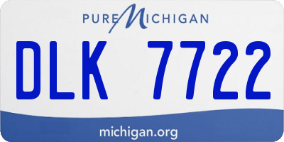 MI license plate DLK7722
