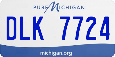 MI license plate DLK7724