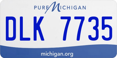 MI license plate DLK7735