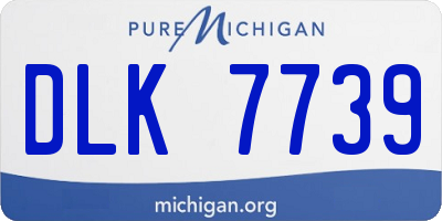 MI license plate DLK7739