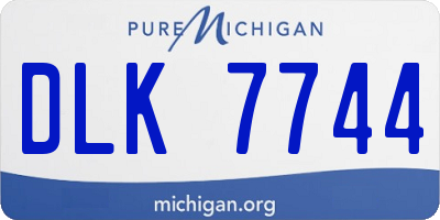 MI license plate DLK7744