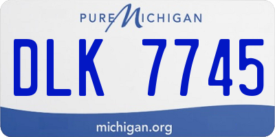 MI license plate DLK7745