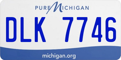 MI license plate DLK7746