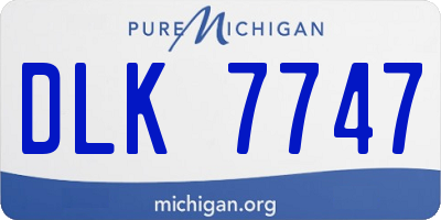 MI license plate DLK7747