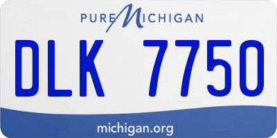 MI license plate DLK7750