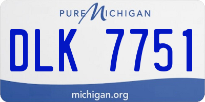 MI license plate DLK7751