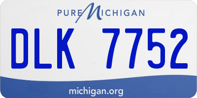MI license plate DLK7752