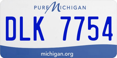 MI license plate DLK7754