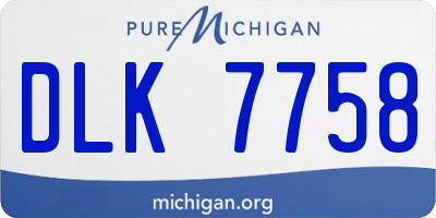 MI license plate DLK7758